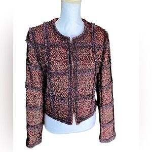 Diane Von Furstenburg tweed boucle jacket size 10